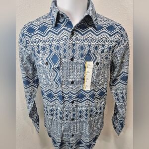 Houston White bohemian men's button long-sleeve Small